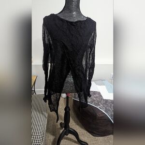 Black sheer Sarah Pacini top
